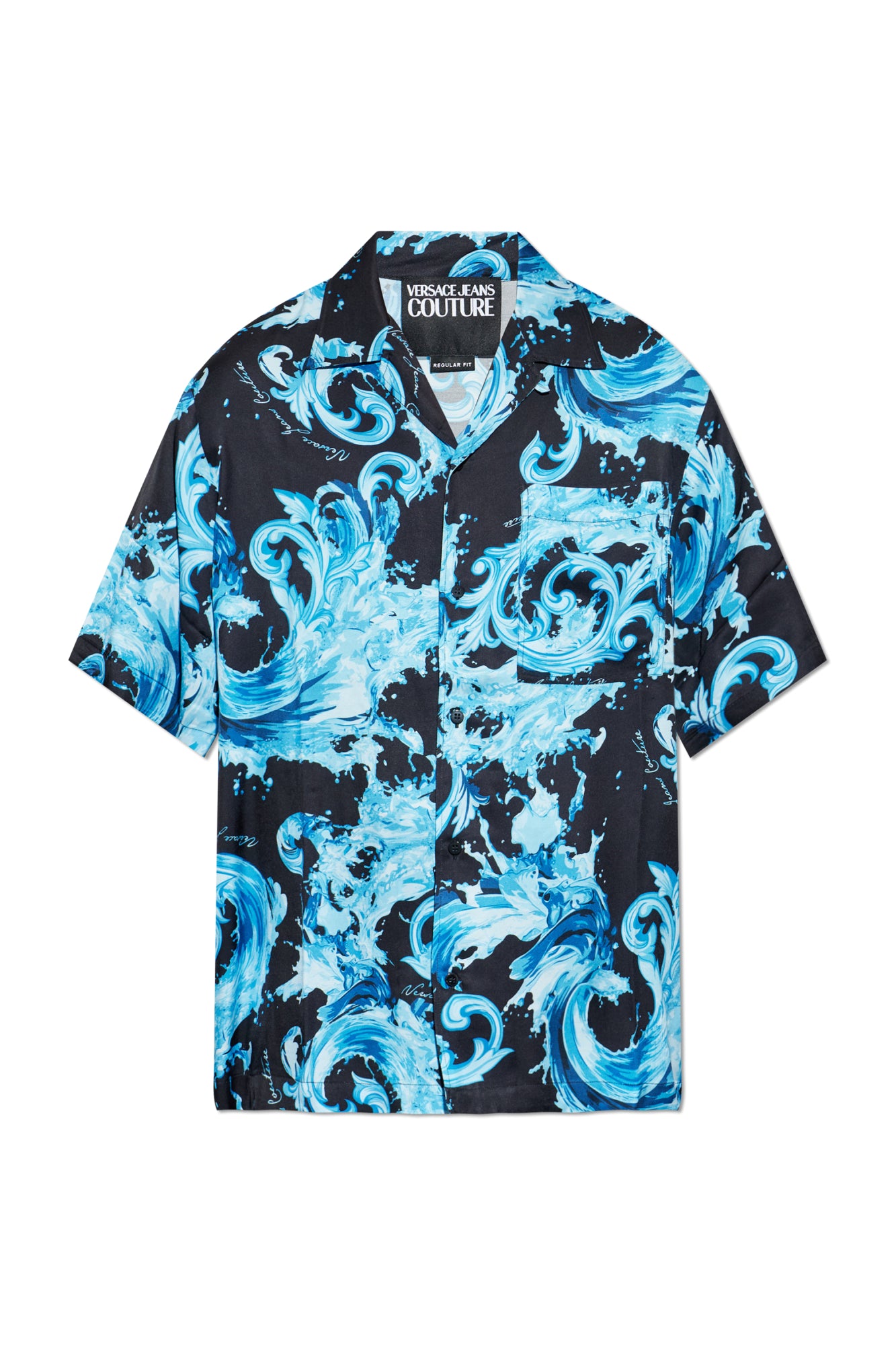 Versace Camisa Shirt 80gal2b0 Black Blue Preto Azul_shot1