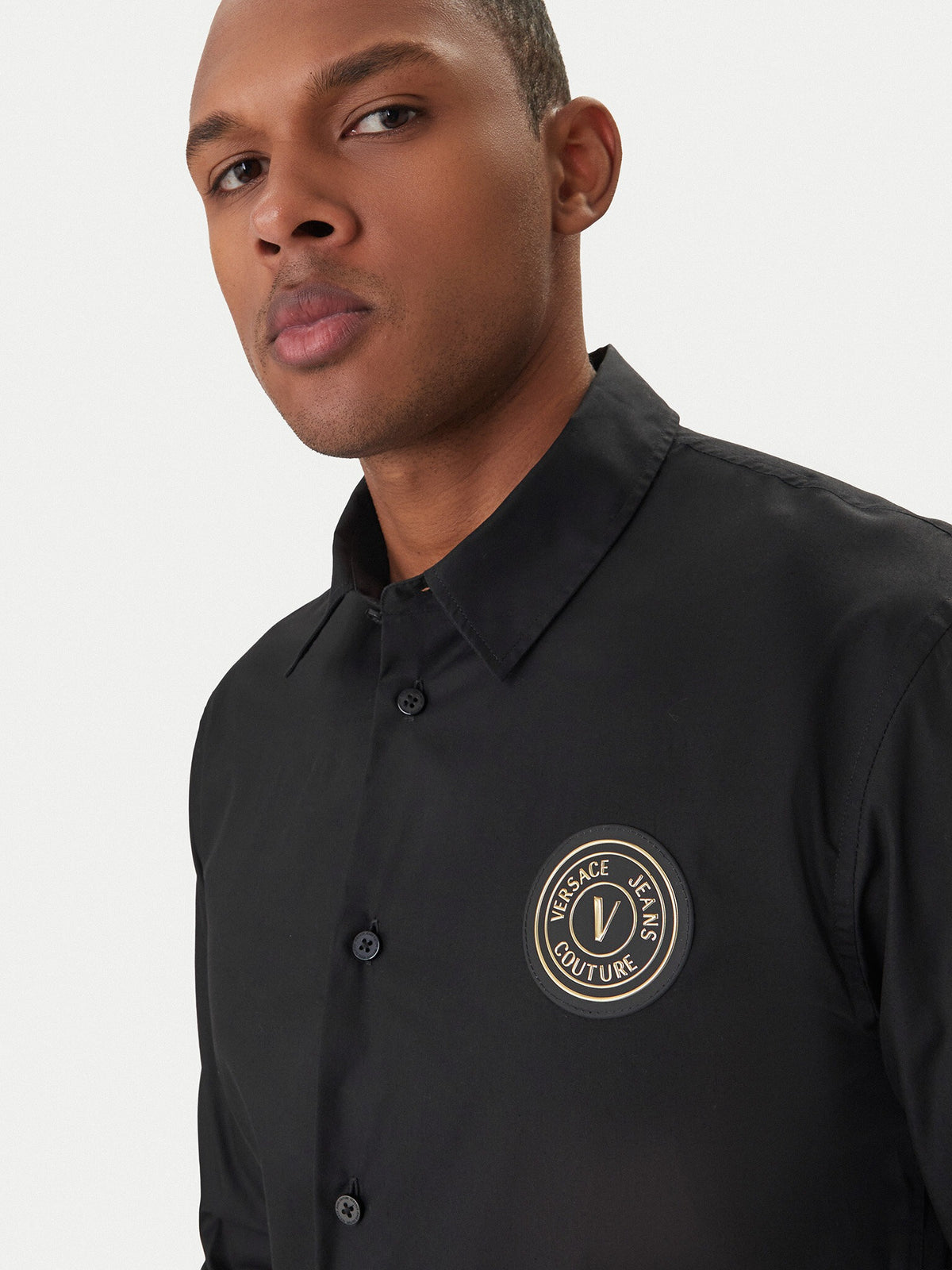 Versace Camisa Shirt 80galcs0 Blk Gold Preto Ouro_shot4