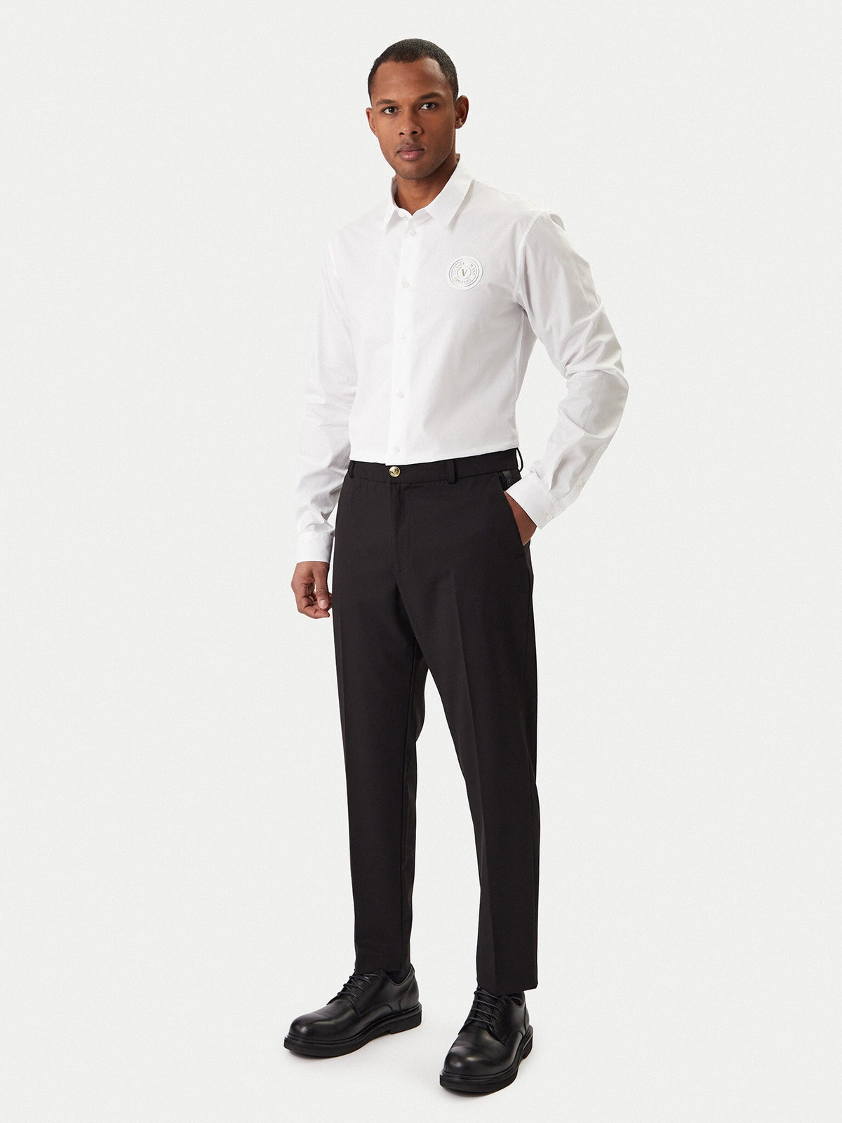 Versace Camisa Shirt 80galcs0 Whi Gold Branco Dourado_shot2