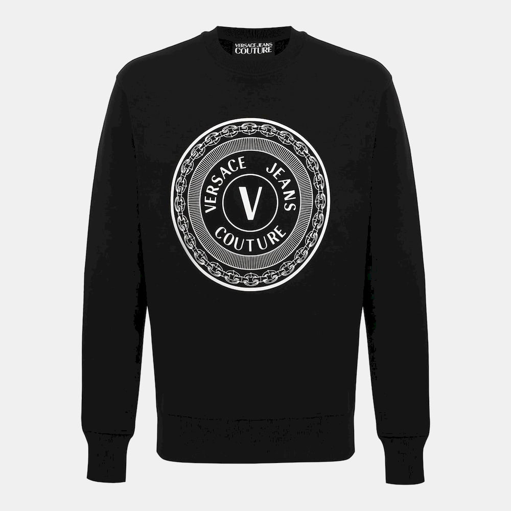 Versace Camisola Sweat B7gwa7tt Blk White Preto Branco Shot2