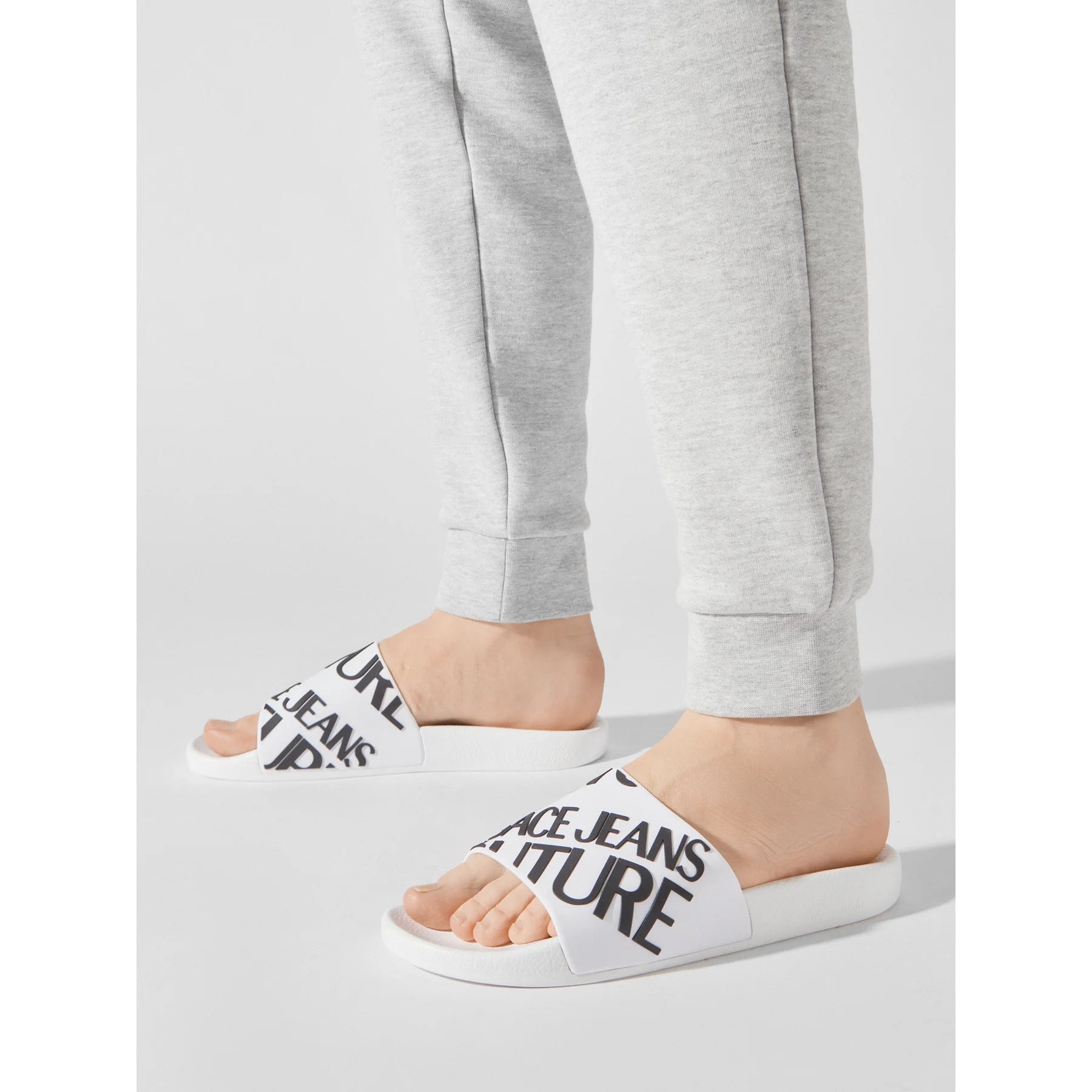 Versace Chinelos Slippers 75ya3sq1 White Branco_shot5