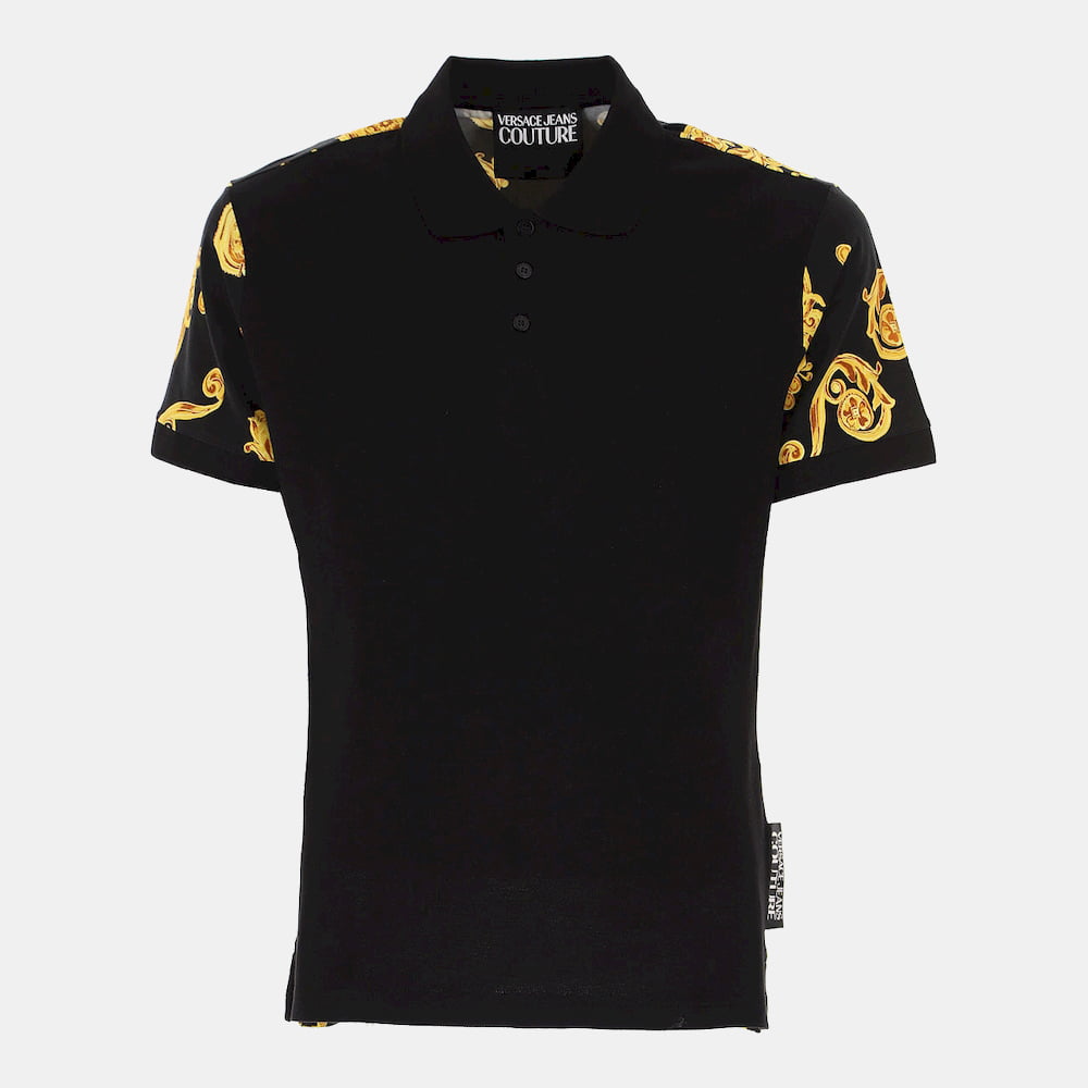 Versace Polo B3gvb7pa Blk Multi Preto Multicolor Shot2