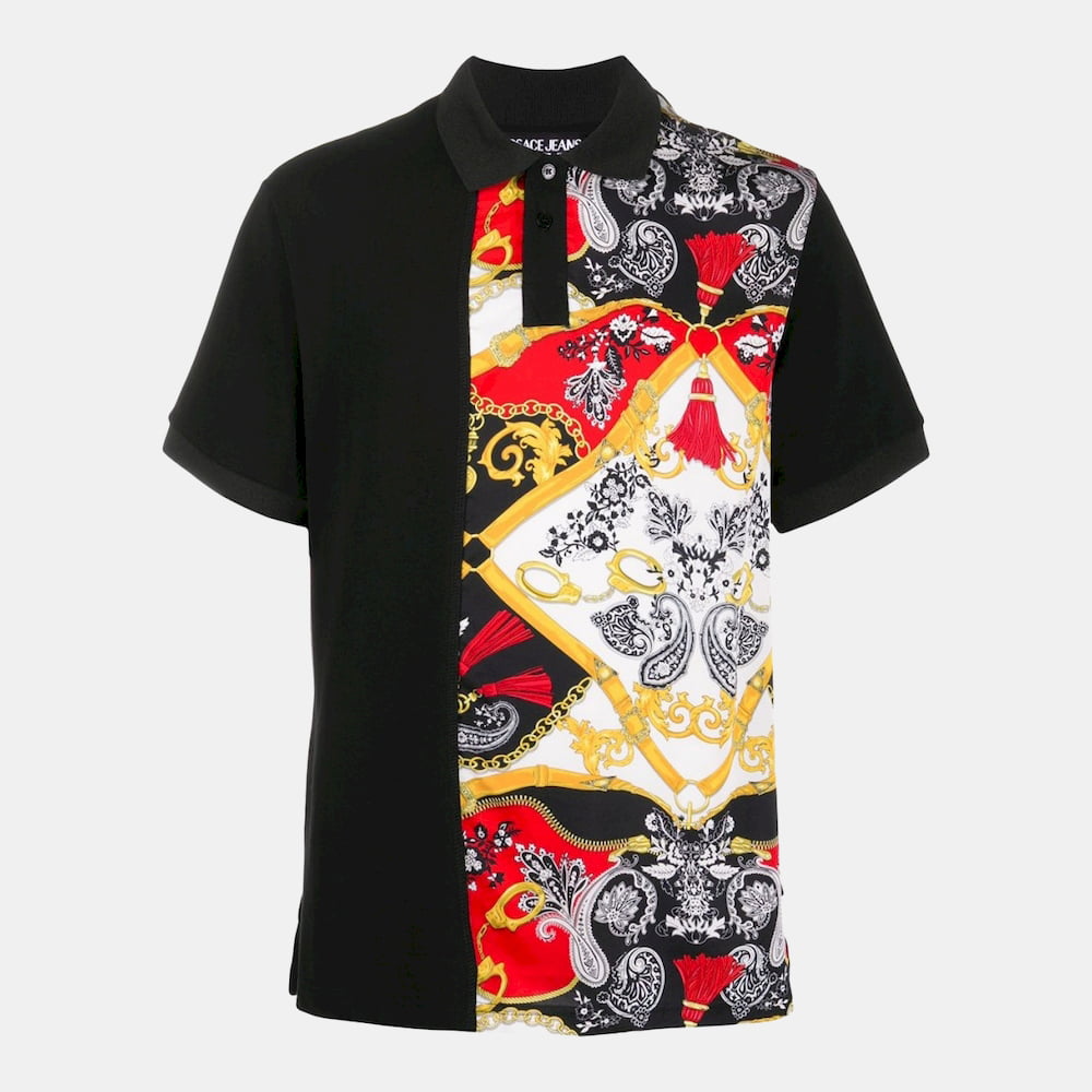 Versace Polo B3gza722 Blk Multi Preto Multicolor Shot8