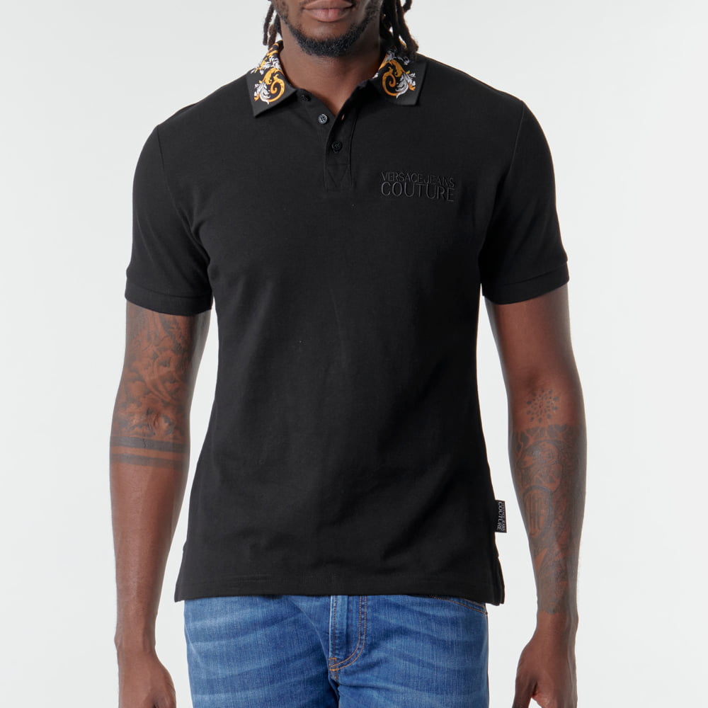 Versace Polo B3gza74t Black Preto Shot3