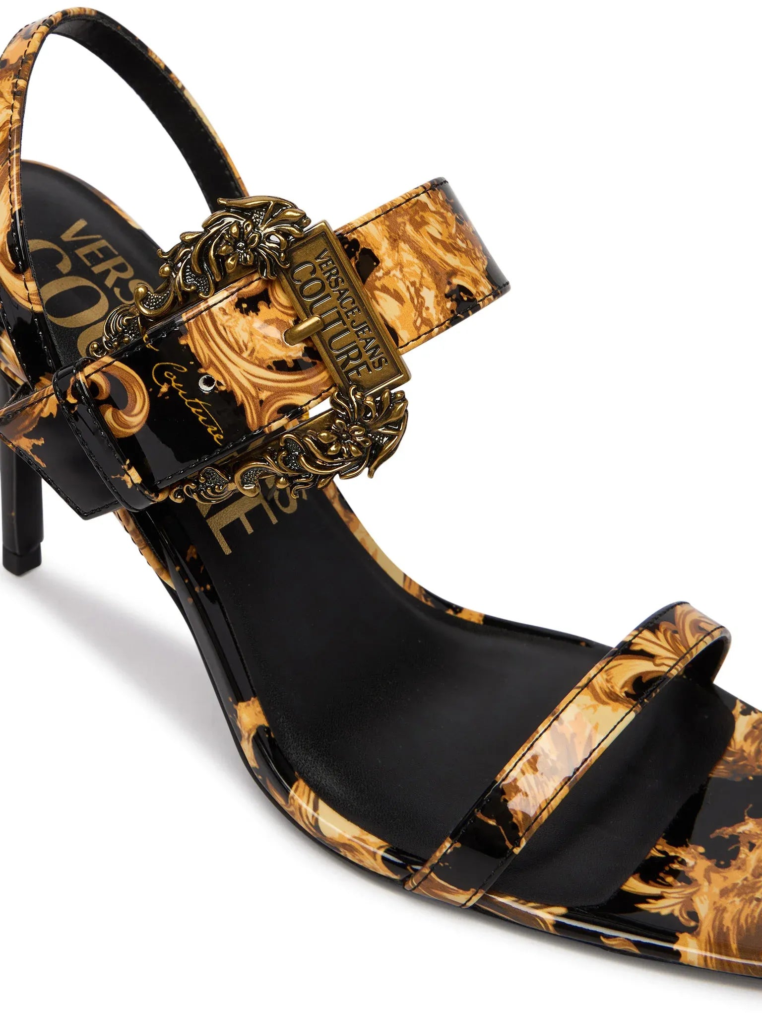 Versace Sandalias Sandals 80va3s71 Blk Gold Preto Ouro_shot6
