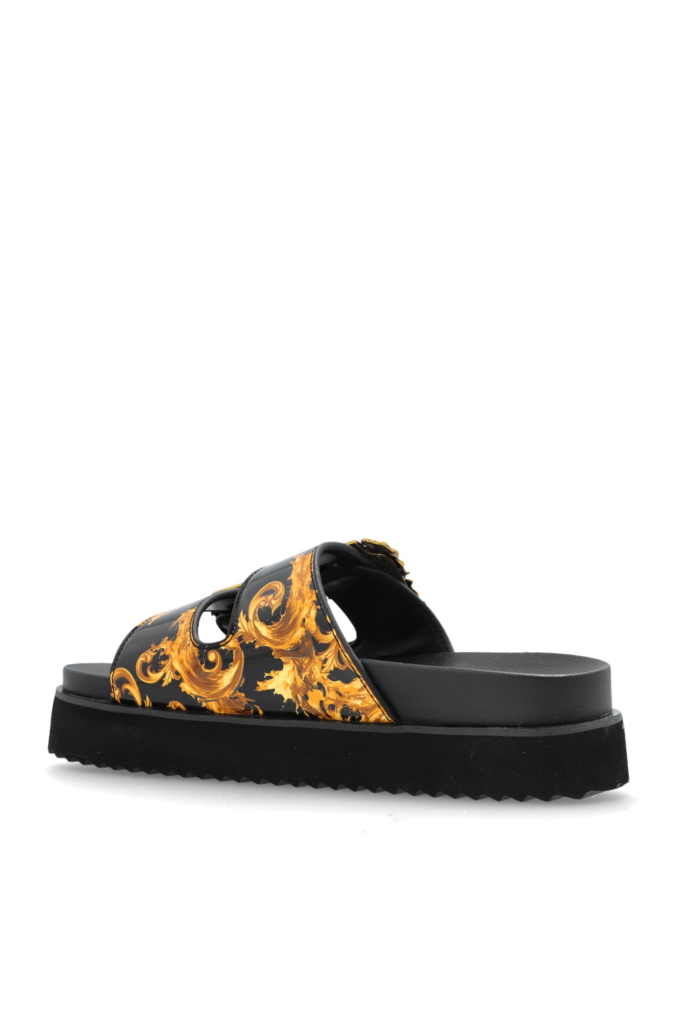 Versace Sandalias Sandals 80va3sm1 Blk Gold Preto Ouro_shot4