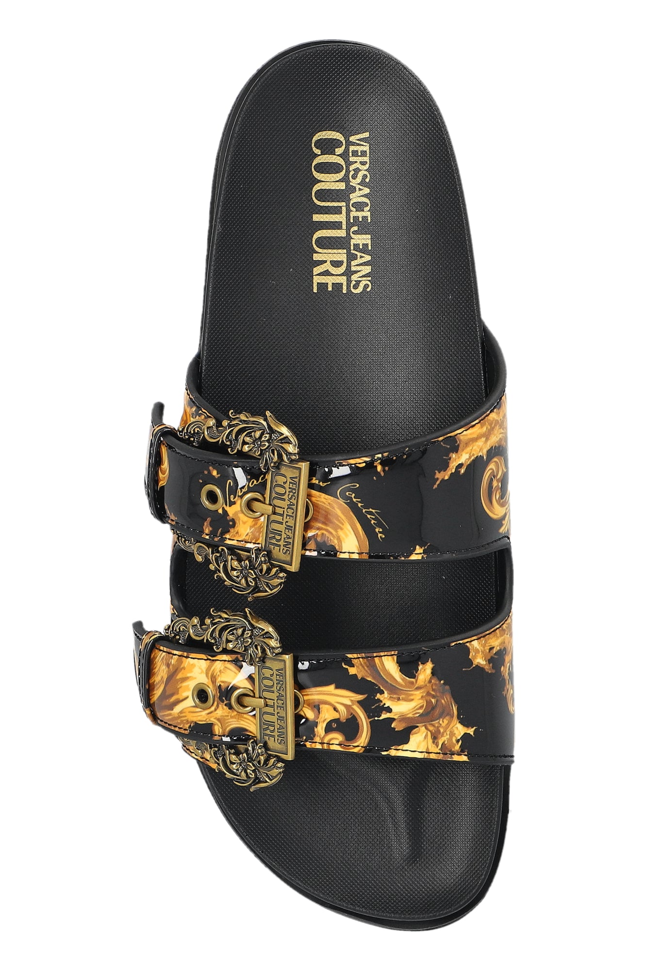 Versace Sandalias Sandals 80va3sm1 Blk Gold Preto Ouro_shot5