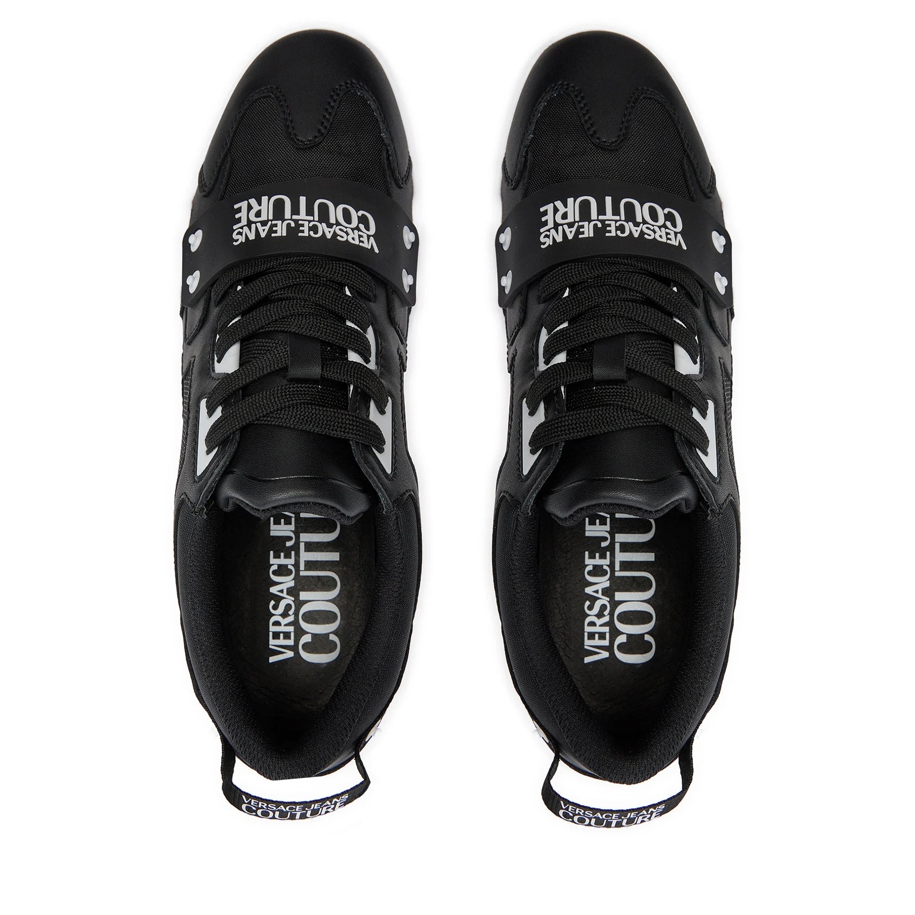 Versace Sapatilhas Sneakers Shoes 71ya3sc4 Blk White Preto Branco_shot4