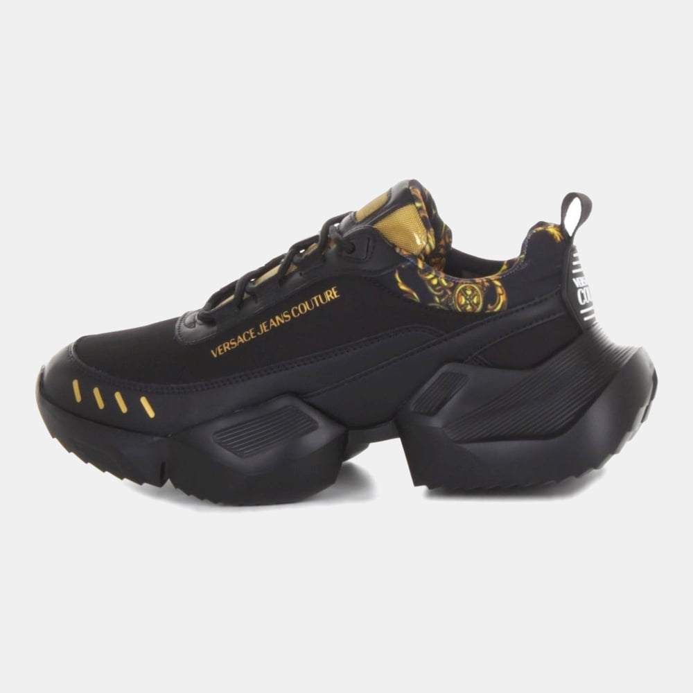 Versace Sapatilhas Sneakers Shoes 71ya3su5 Blk Gold Preto Ouro Shot2