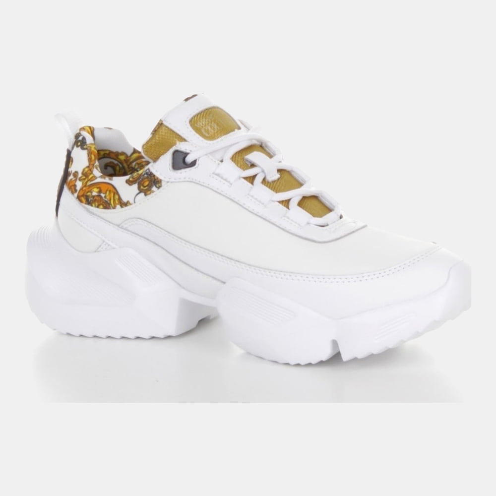 Versace Sapatilhas Sneakers Shoes 71ya3su5 Whi Gold Branco Dourado Shot12
