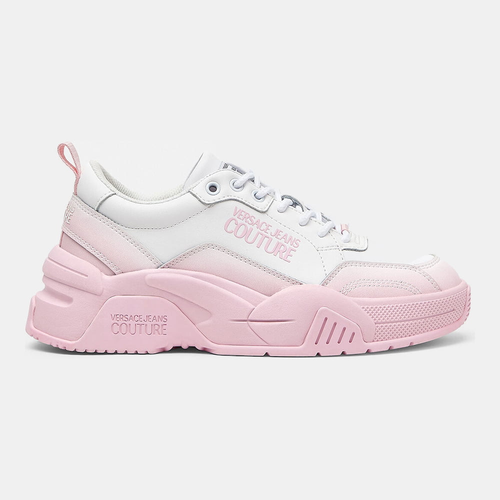 Versace Sapatilhas Sneakers Shoes 72va3sf4 Whi Pink Branco Rosa Shot2