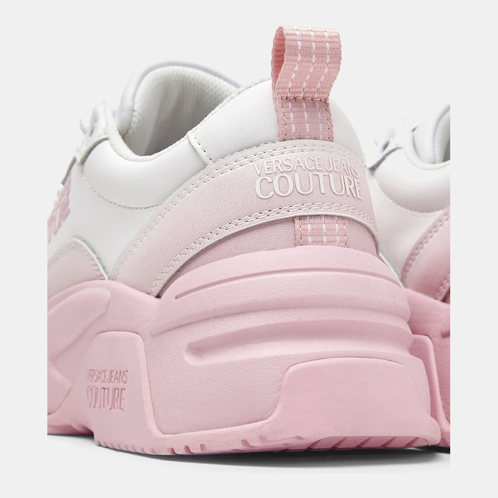 Versace Sapatilhas Sneakers Shoes 72va3sf4 Whi Pink Branco Rosa Shot4