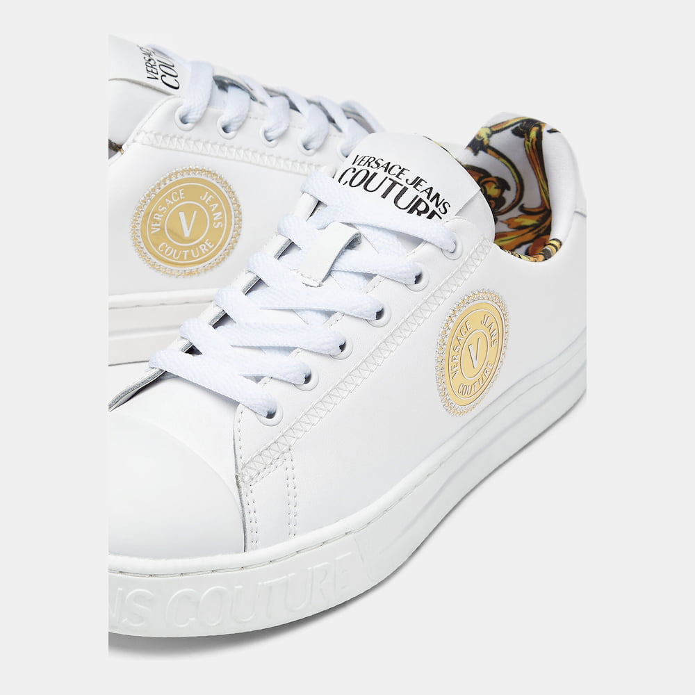 Versace Sapatilhas Sneakers Shoes 72va3sk8 Whi Gold Branco Dourado Shot6