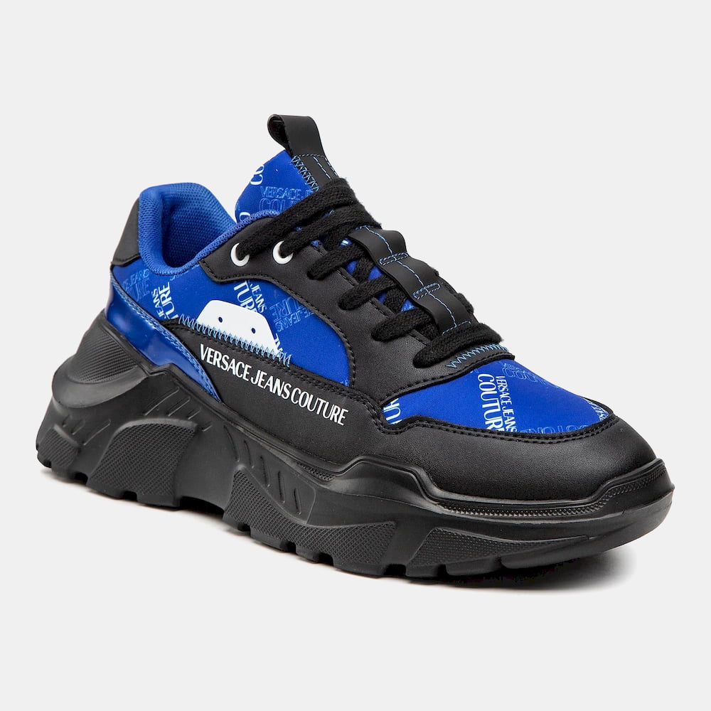 Versace Sapatilhas Sneakers Shoes 73ya3sca Blue Black Azul Preto Shot5