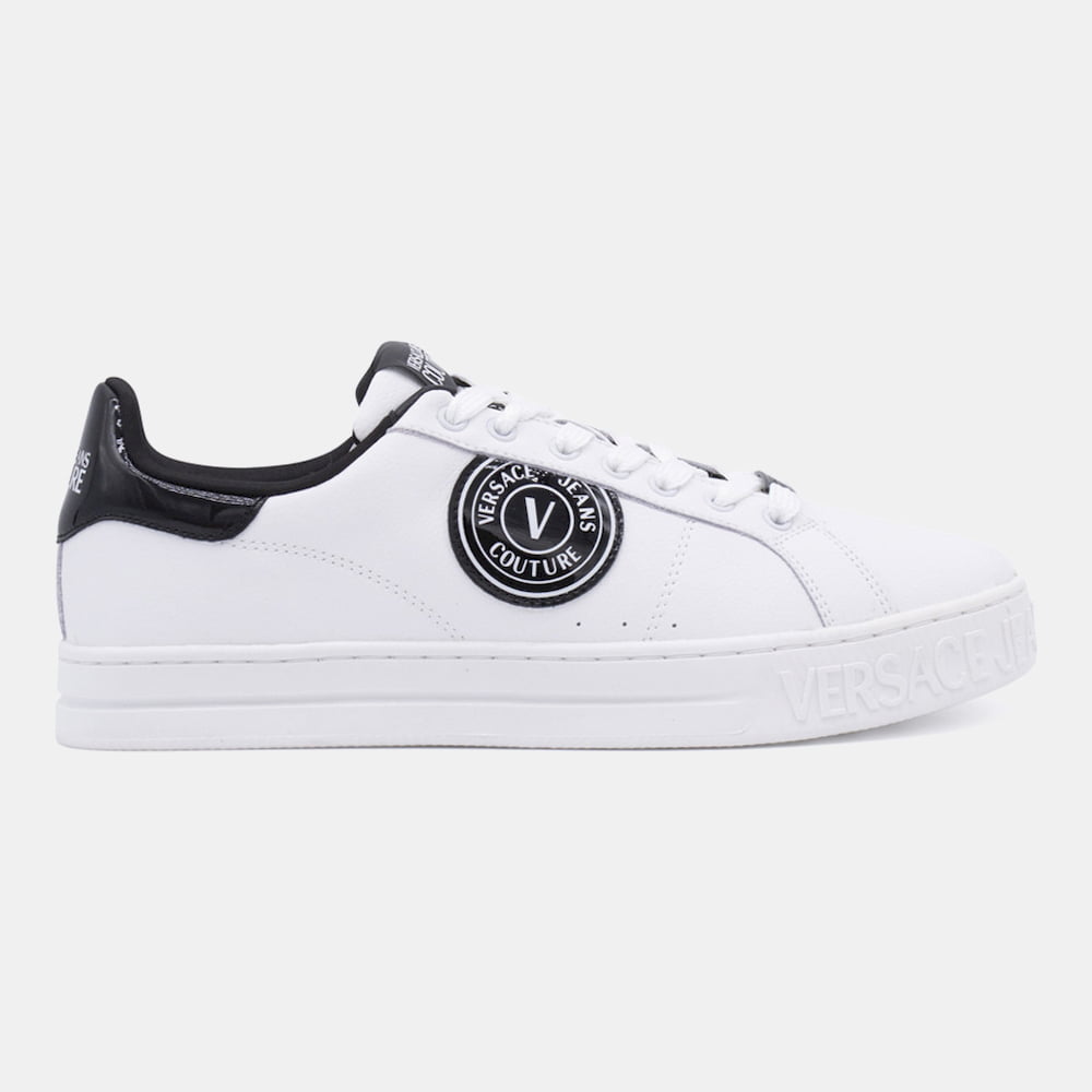 Versace Sapatilhas Sneakers Shoes 73ya3sk1 White Blk Branco Preto Shot6