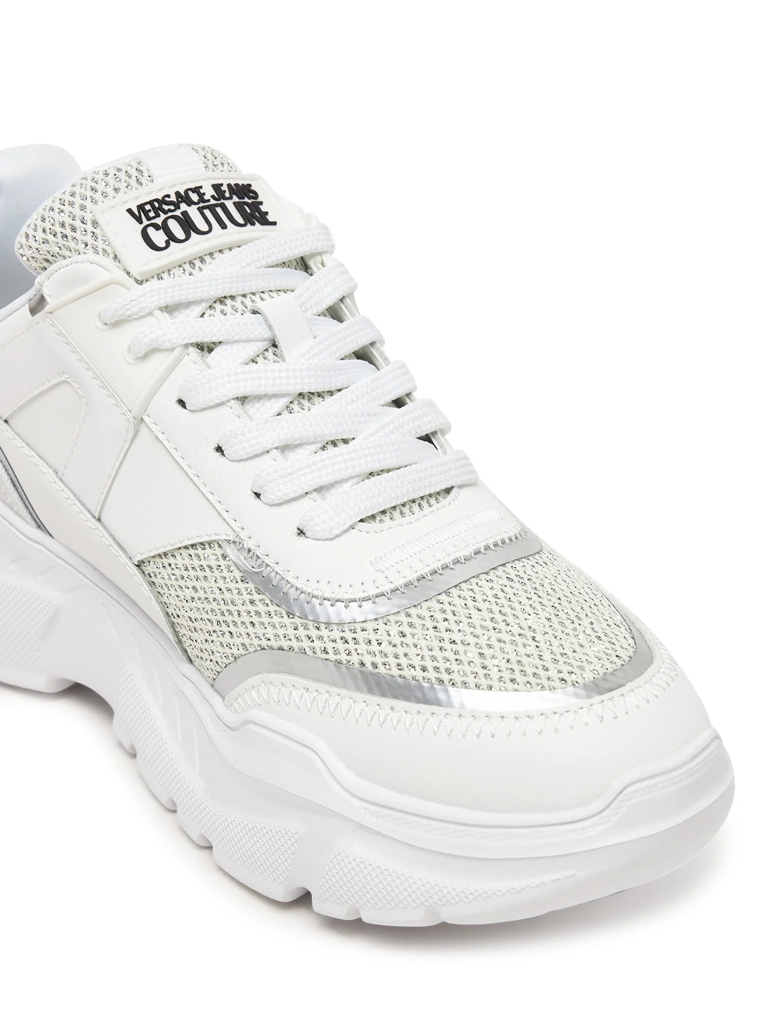 Sapatilhas Versace Branco E Prateado