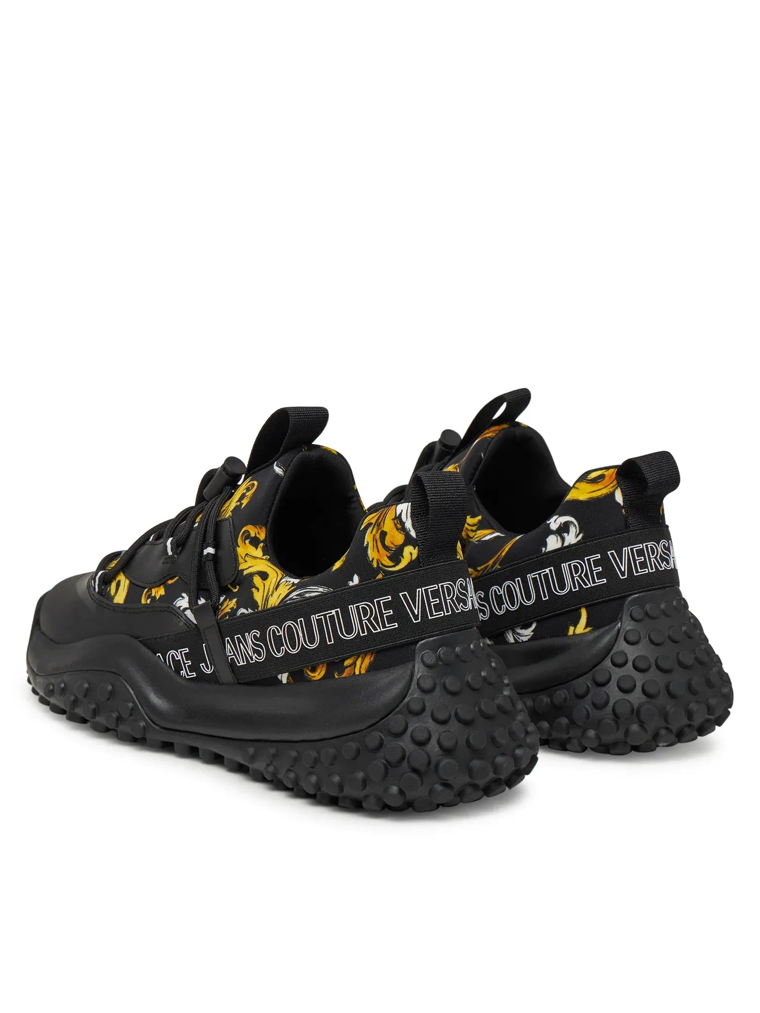 Versace Sapatilhas Sneakers Shoes 78ya3sn2 Blk Gold Preto Ouro_shot3