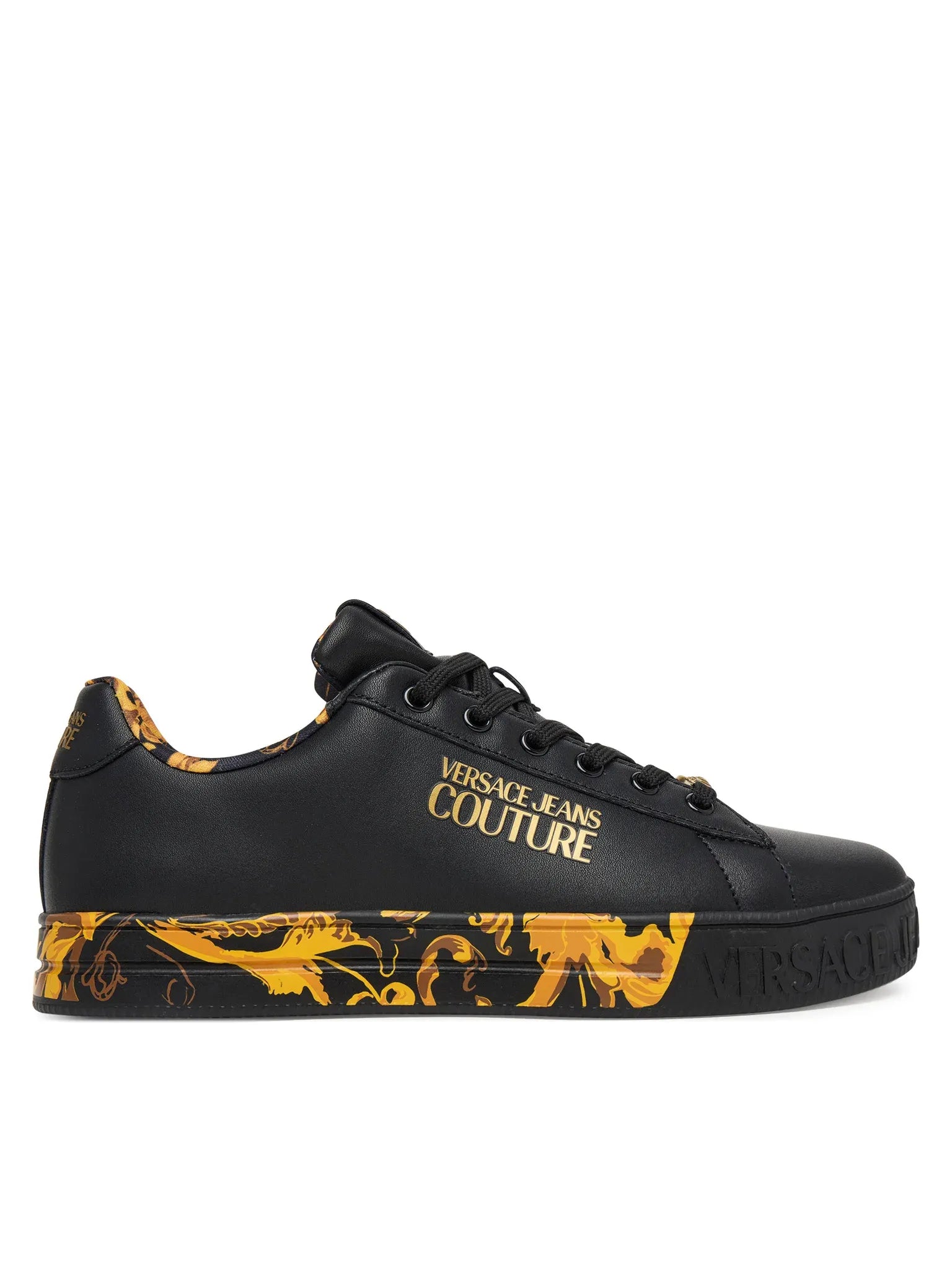 Versace Sapatilhas Sneakers Shoes 79va3skl Blk Gold Preto Ouro_shot1
