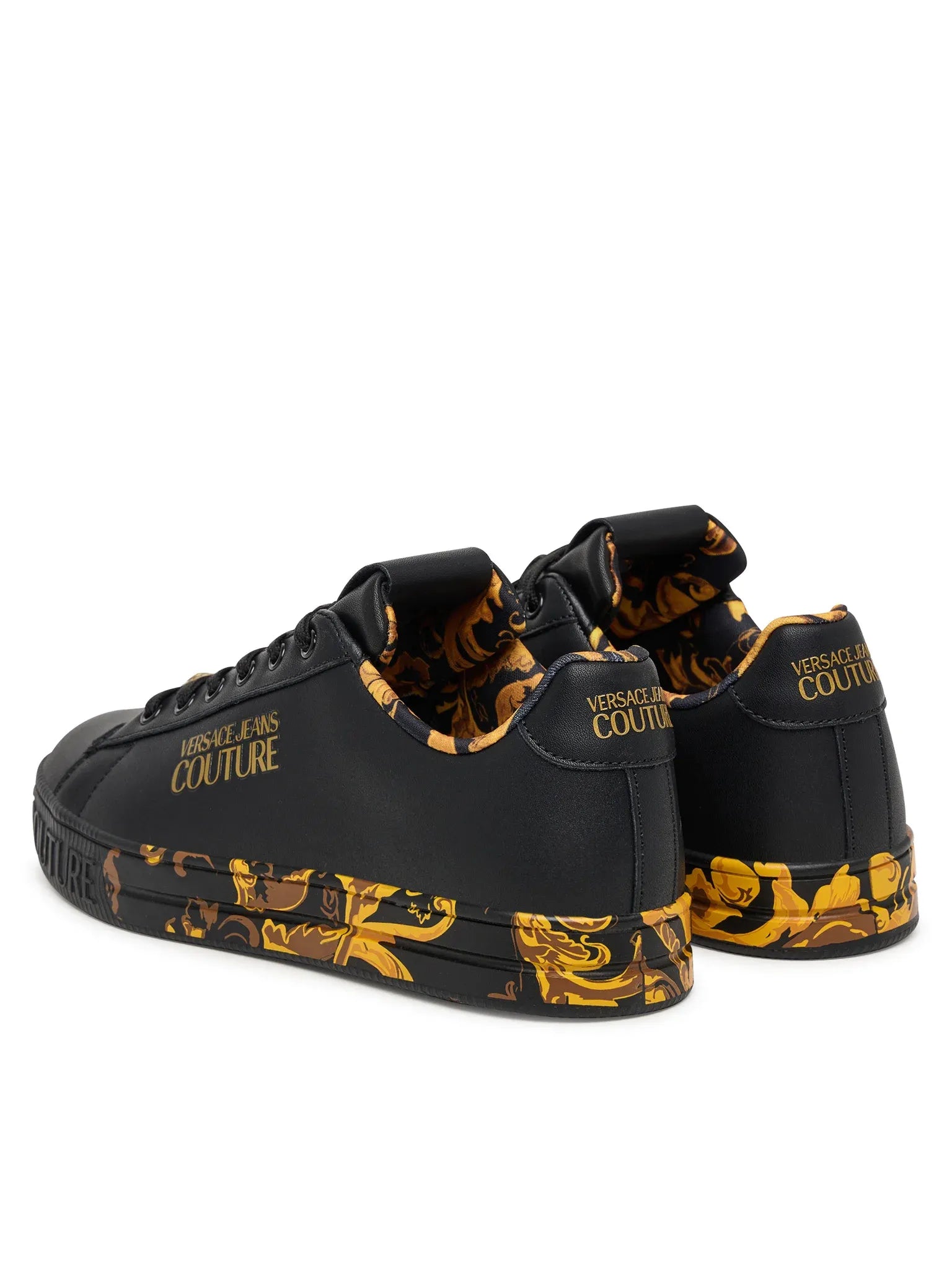 Versace Sapatilhas Sneakers Shoes 79va3skl Blk Gold Preto Ouro_shot3