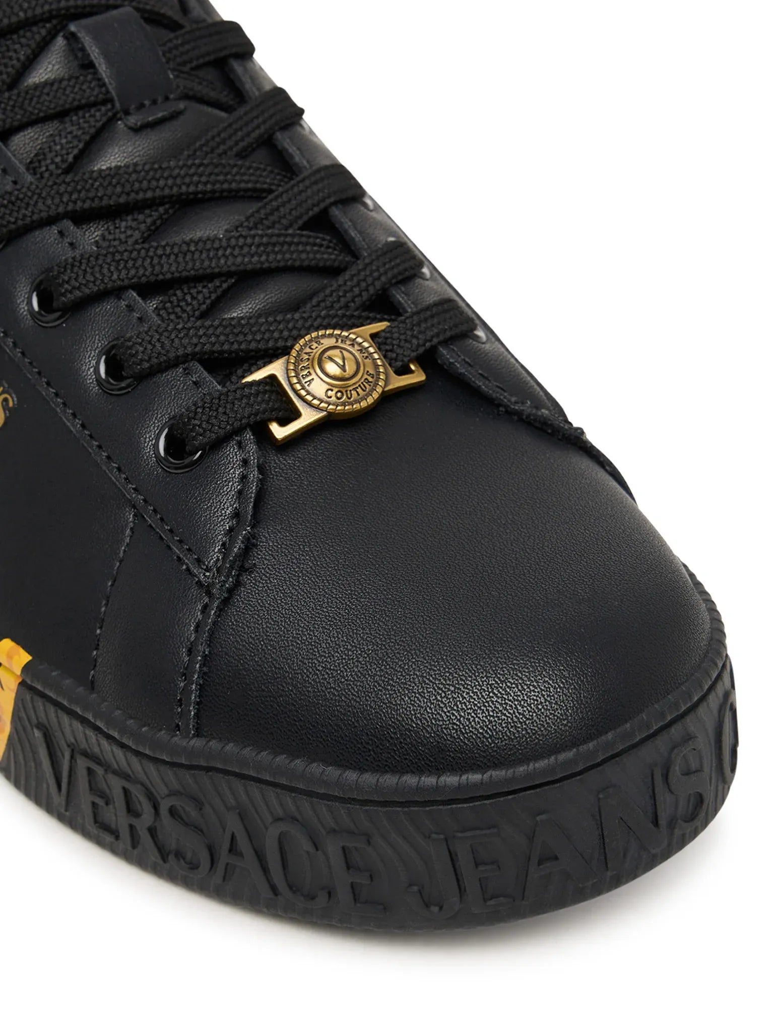 Versace Sapatilhas Sneakers Shoes 79va3skl Blk Gold Preto Ouro_shot6