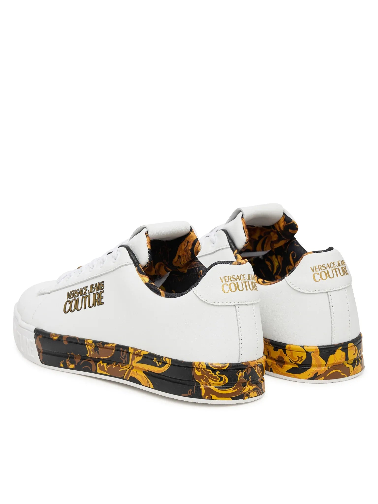 Versace Sapatilhas Sneakers Shoes 79va3skl Whi Gold Branco Dourado_shot4