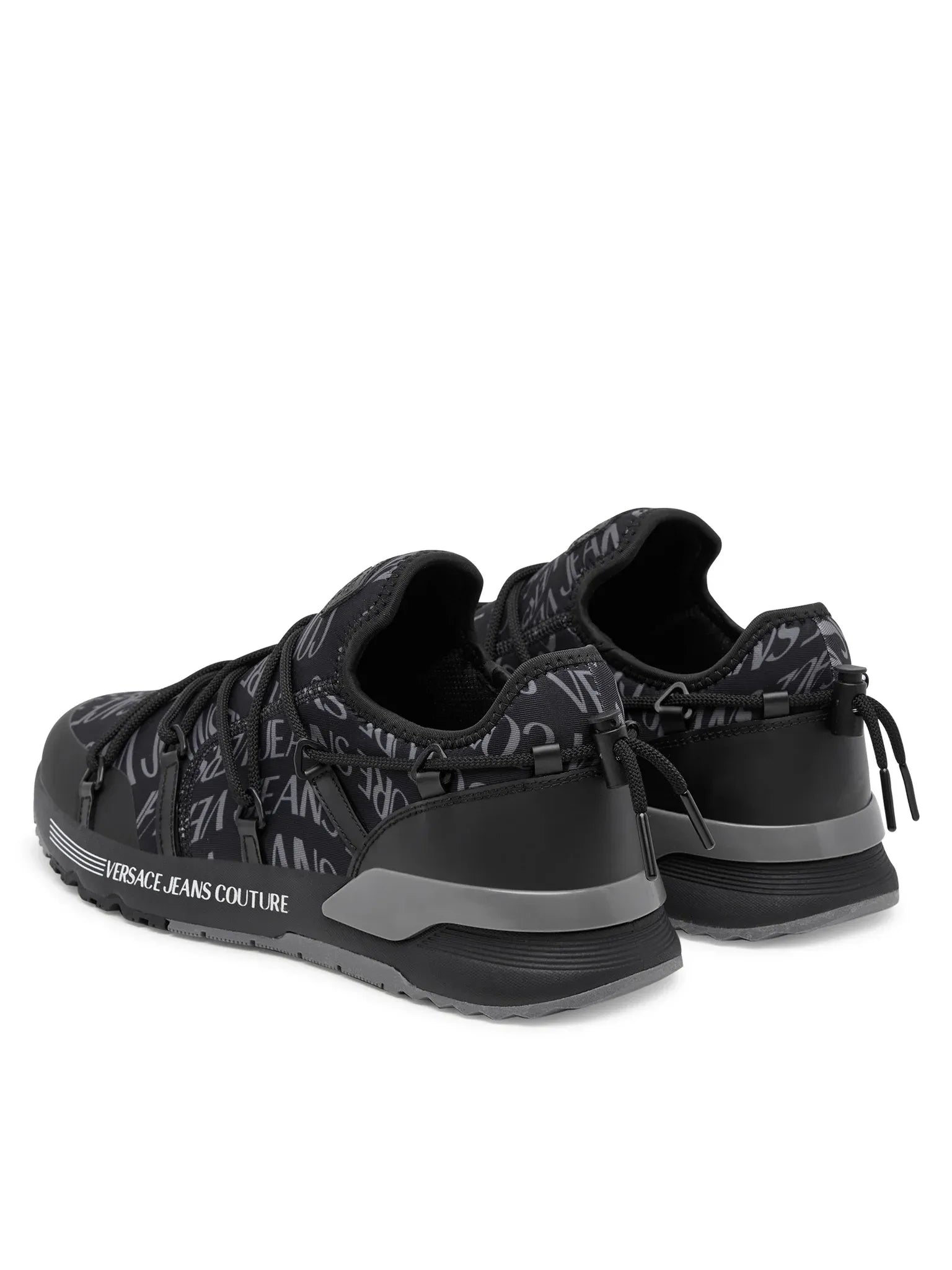 Versace Sapatilhas Sneakers Shoes 79ya3sa6 Blk Gry Preto Cinza_shot3