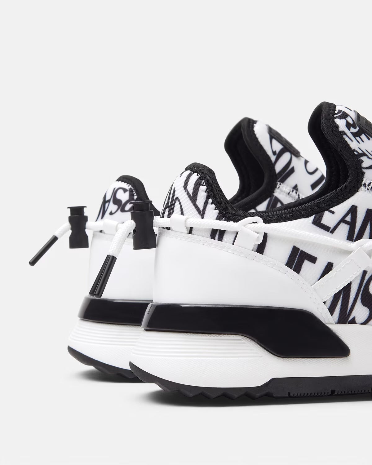 Versace Sapatilhas Sneakers Shoes 79ya3sa6 Whi Black Branco Preto_shot1