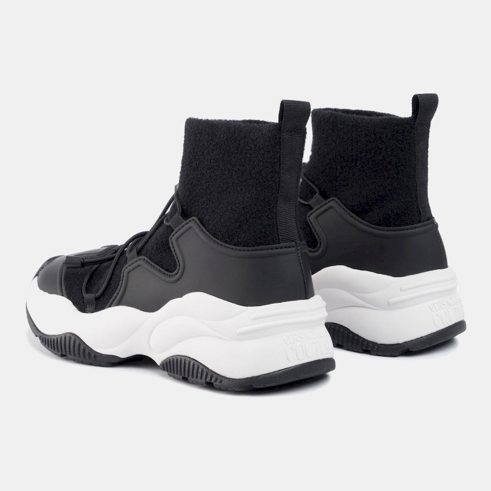 Versace Sapatilhas Sneakers Shoes E0vubsi8 Blk White Preto Branco Shot6