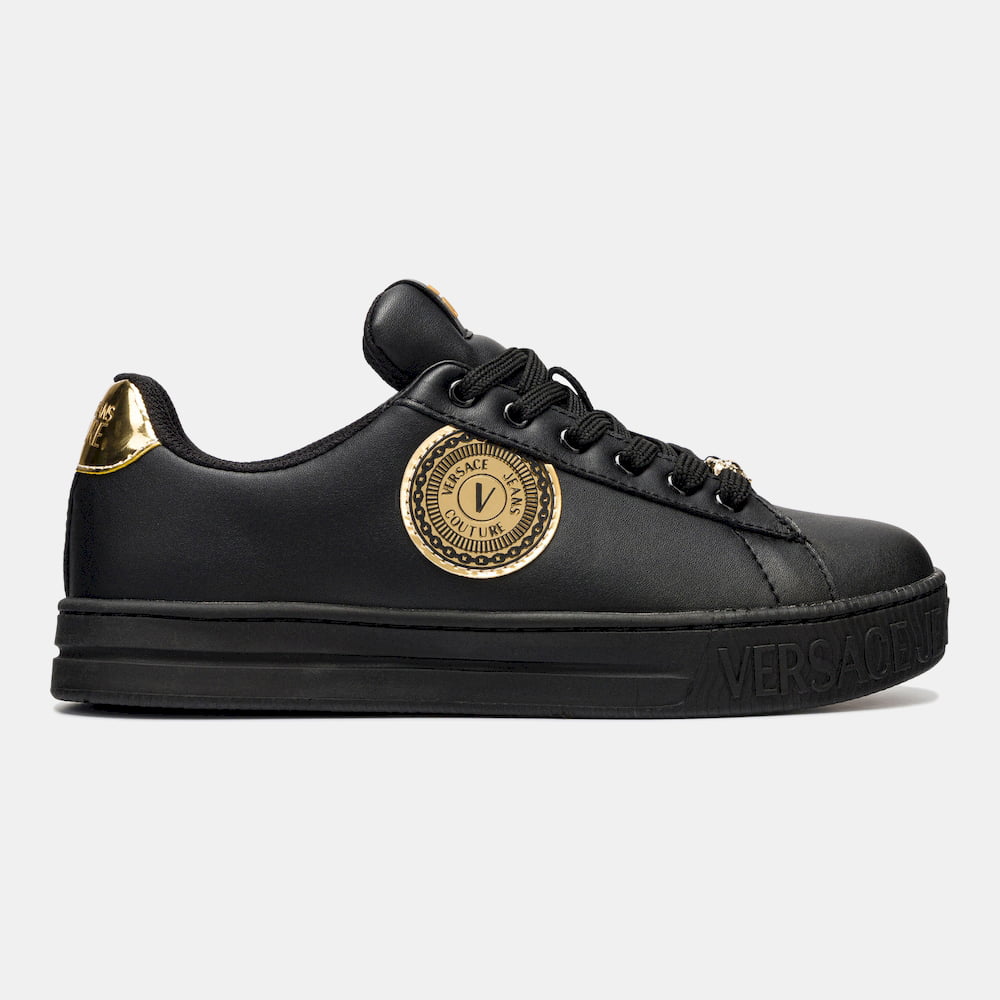 Versace Sapatilhas Sneakers Shoes E0vwask6 Blk Gold Preto Ouro Shot2