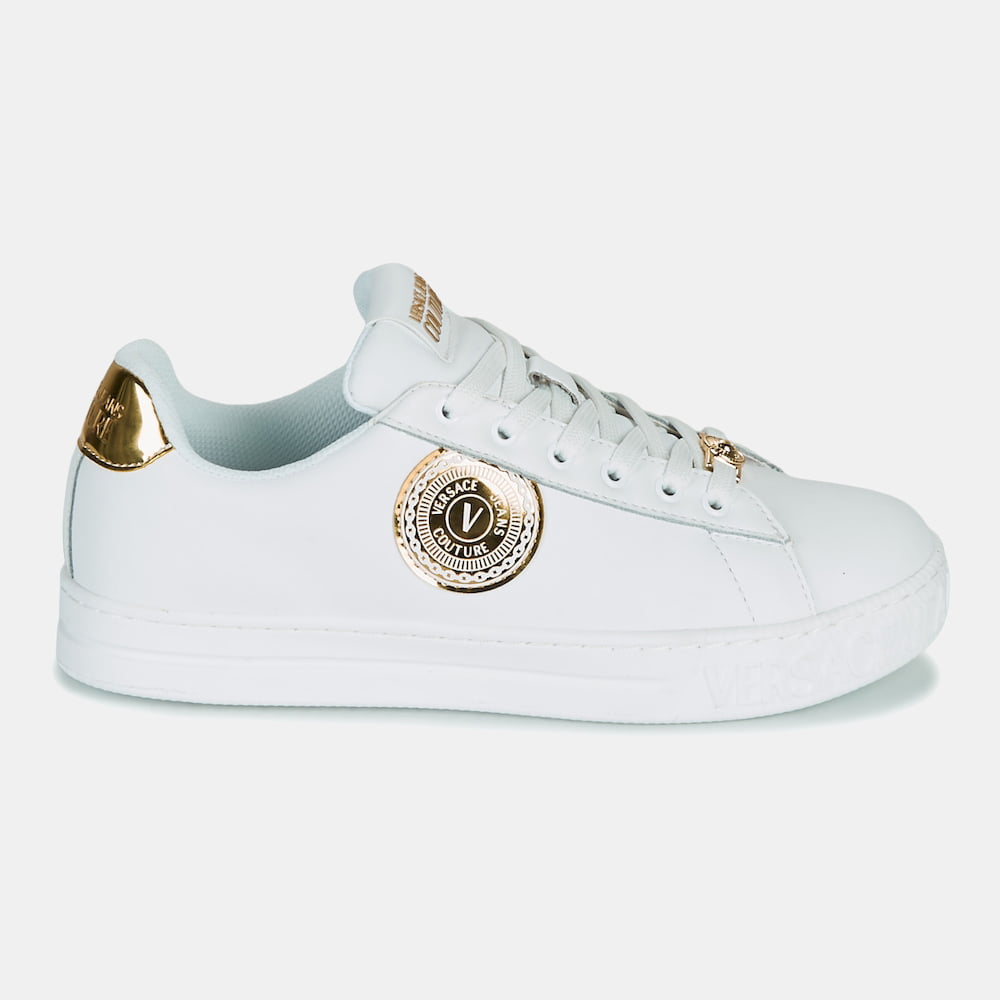 Versace Sapatilhas Sneakers Shoes E0vwask6 Whi Gold Branco Dourado Shot4