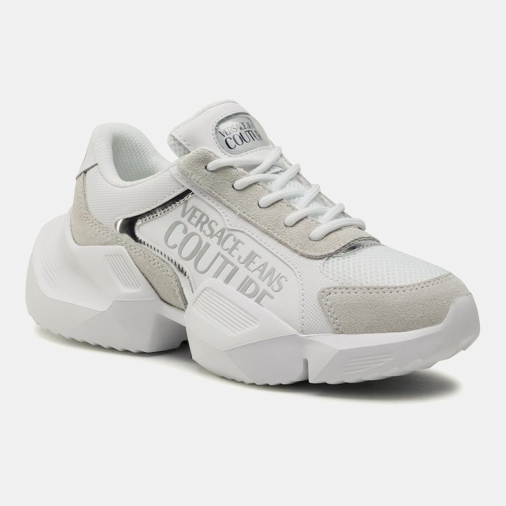 Versace Sapatilhas Sneakers Shoes E0vwasu3 Whi Silver Branco Prateado Shot3