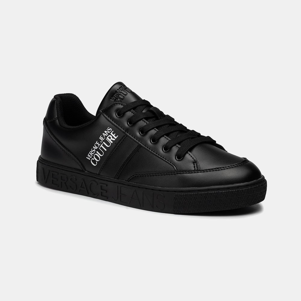 Versace Sapatilhas Sneakers Shoes E0yubsf6 Blk White Preto Branco Shot1