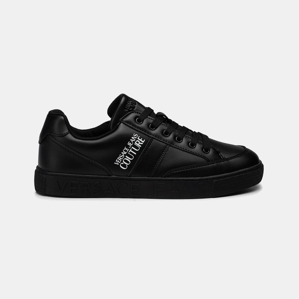 Versace Sapatilhas Sneakers Shoes E0yubsf6 Blk White Preto Branco Shot3