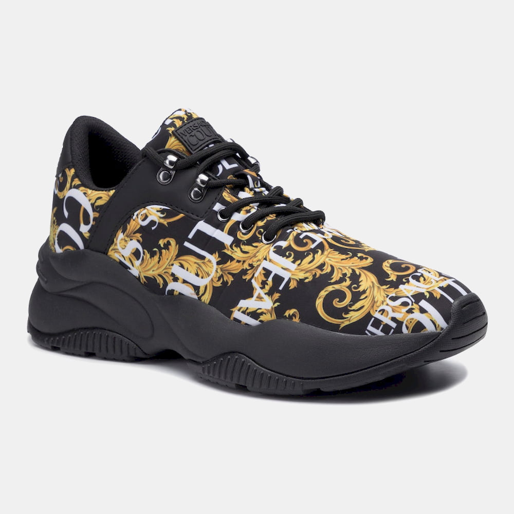 Versace Sapatilhas Sneakers Shoes E0yubsi8 Blk Yellow Preto Amarelo Shot4