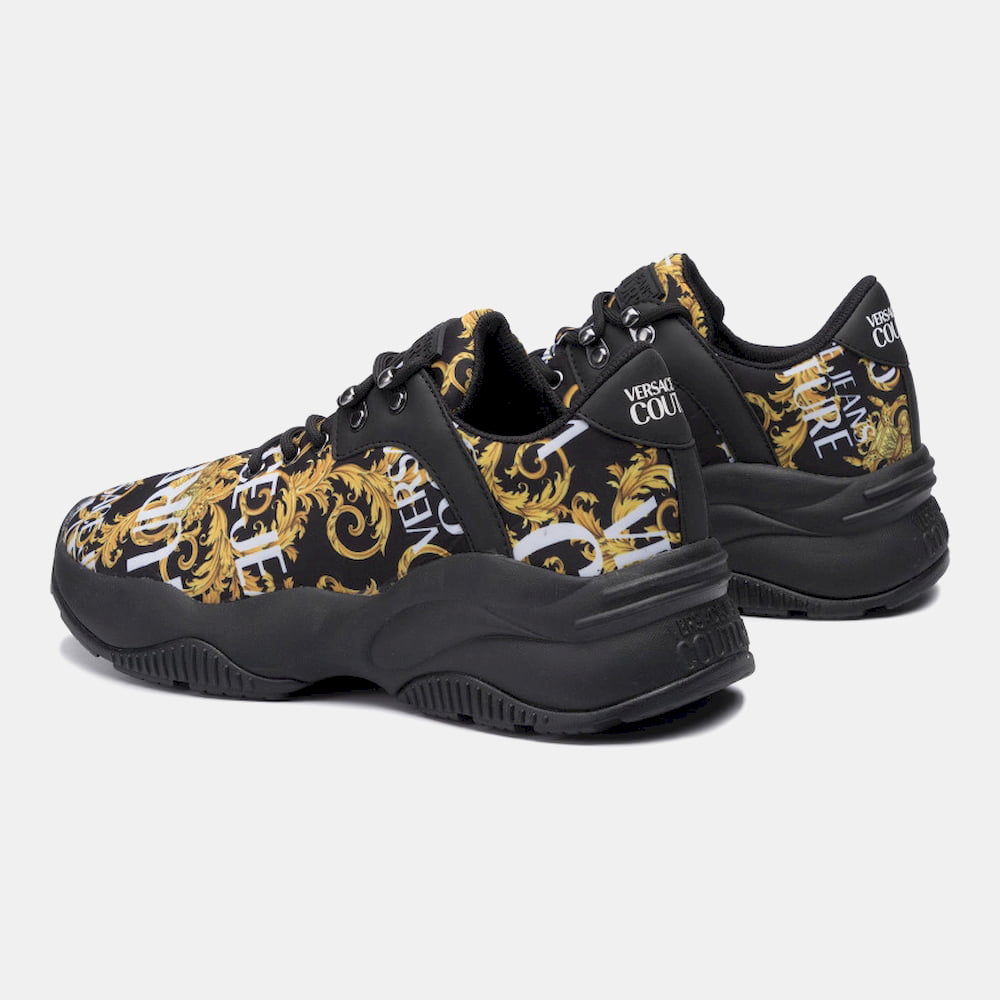 Versace Sapatilhas Sneakers Shoes E0yubsi8 Blk Yellow Preto Amarelo Shot6