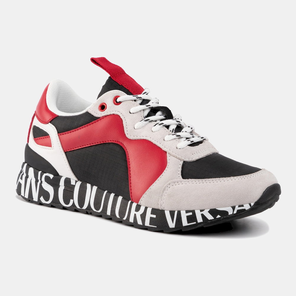 Versace Sapatilhas Sneakers Shoes E0yubsn1 Black Red Preto Vermelho Shot2
