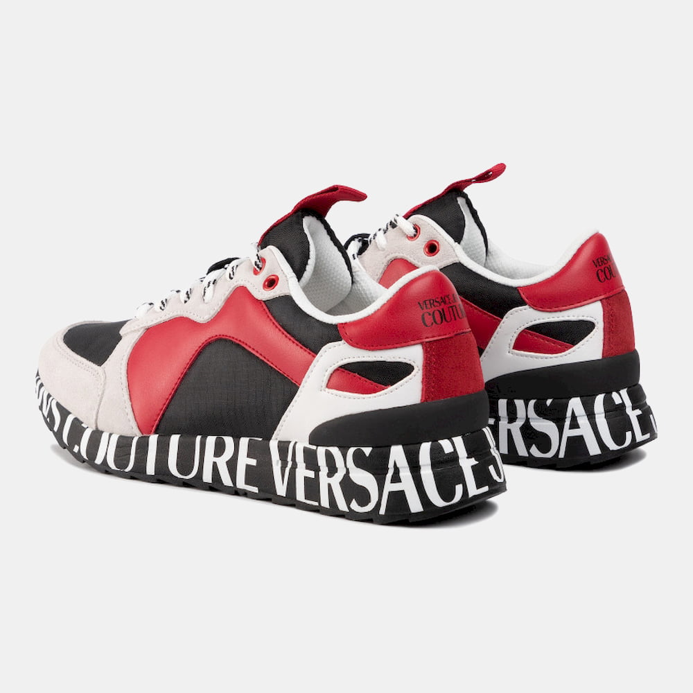 Versace Sapatilhas Sneakers Shoes E0yubsn1 Black Red Preto Vermelho Shot6