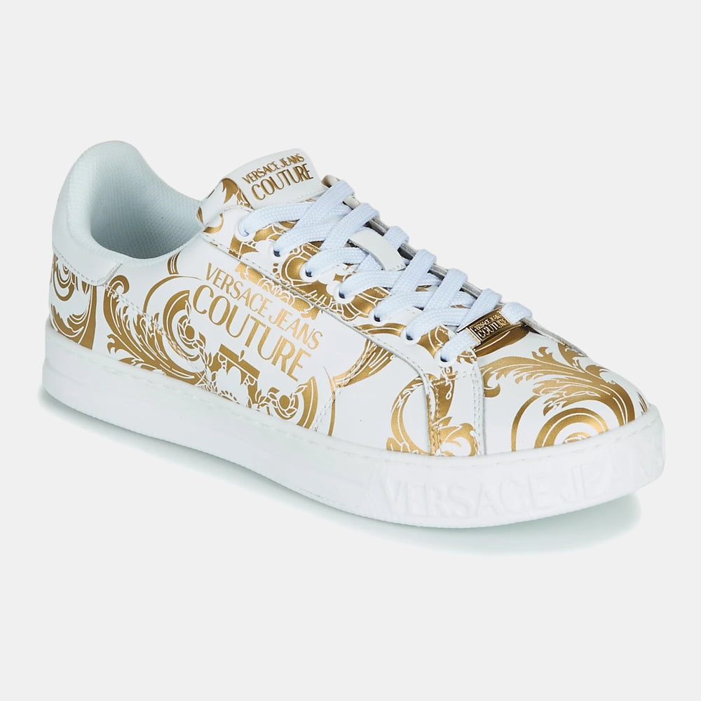 Versace Sapatilhas Sneakers Shoes E0ywask9 Whi Gold Branco Dourado Shot1