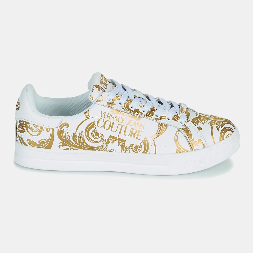 Versace Sapatilhas Sneakers Shoes E0ywask9 Whi Gold Branco Dourado Shot2