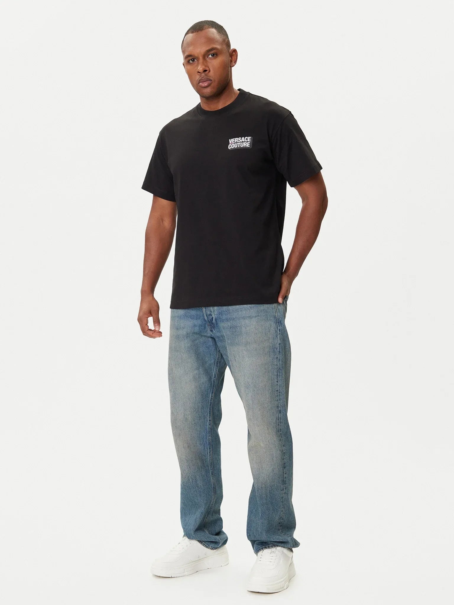 Versace T Shirt 79gahp10 Black Preto_shot2