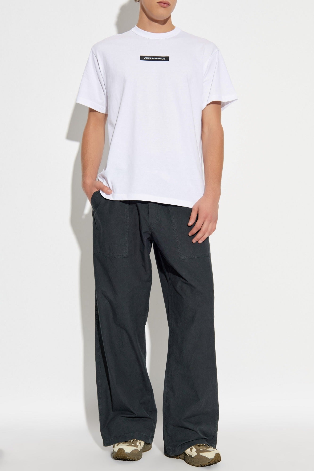 Versace T Shirt 79gaht02 White Branco_shot2