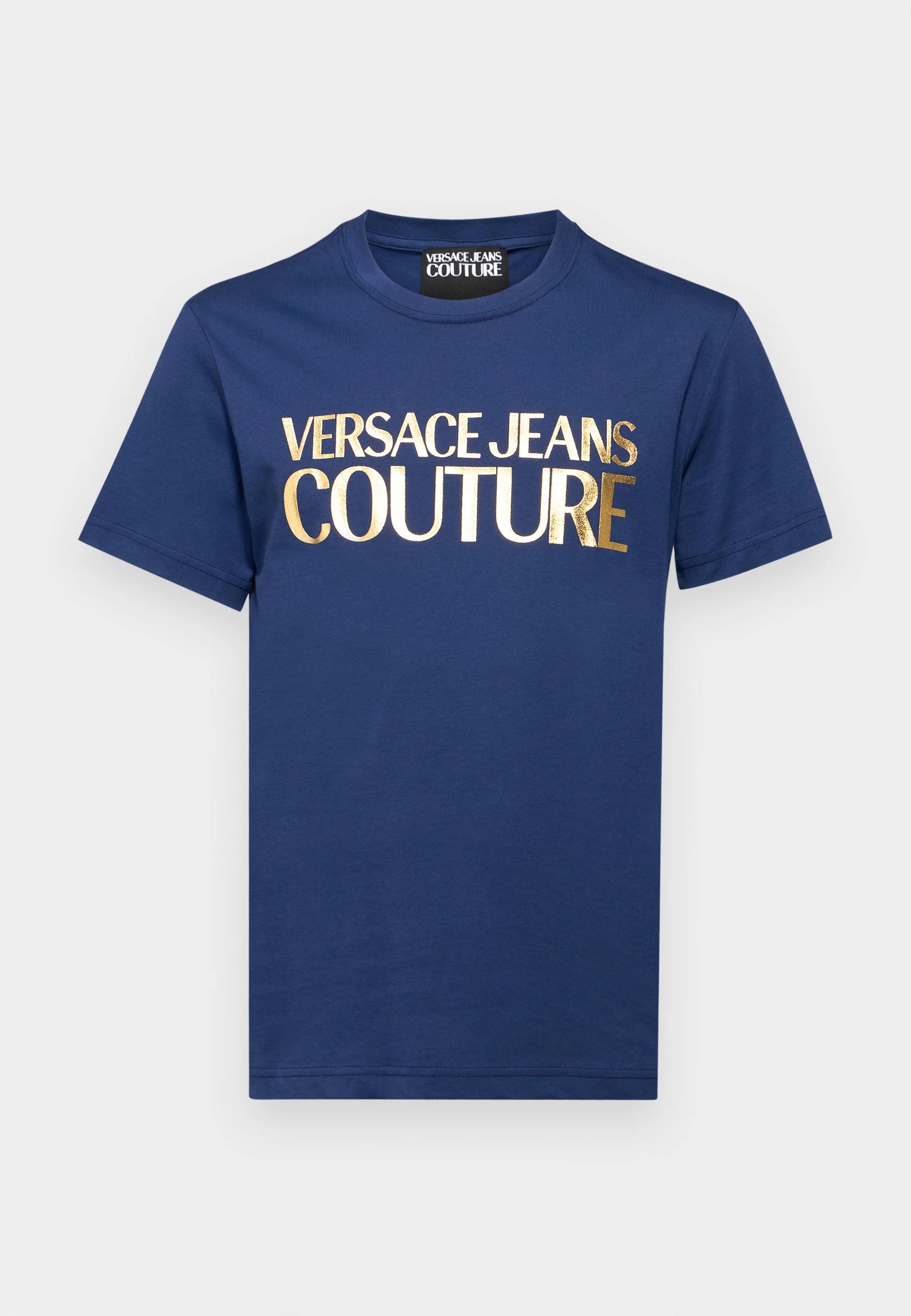 T Shirt Versace Couture 80Gaht00 Navy E Ouro | ZUKY Jeans