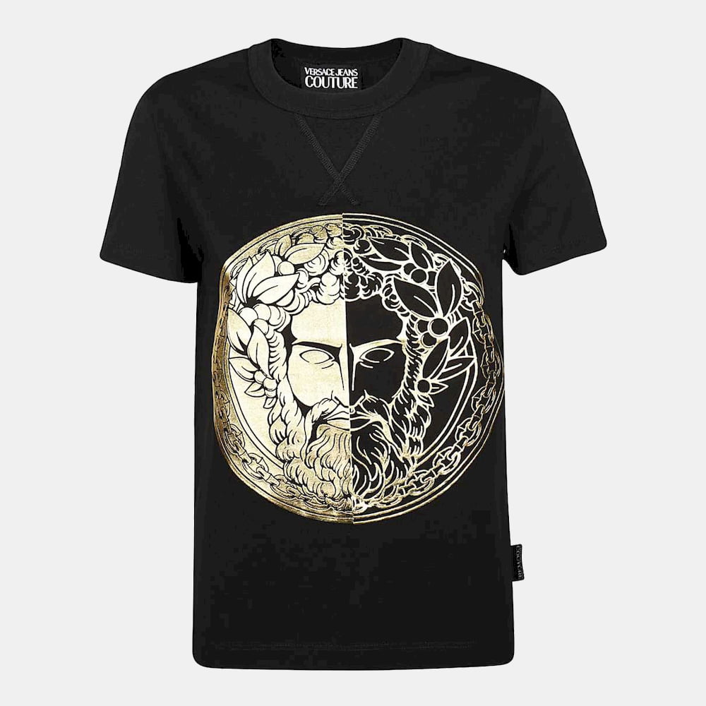 Versace T Shirt B2hva7g0 Blk Gold Preto Ouro Shot6