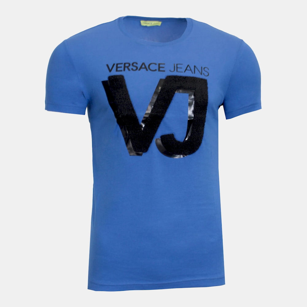 Versace T Shirt B3gsa72a Royal Blue Azul Royal Shot2