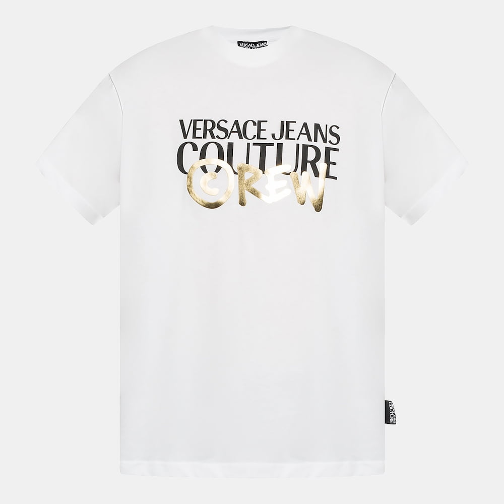 Versace T Shirt B3gub7g1 Whi Gold Branco Dourado Shot2