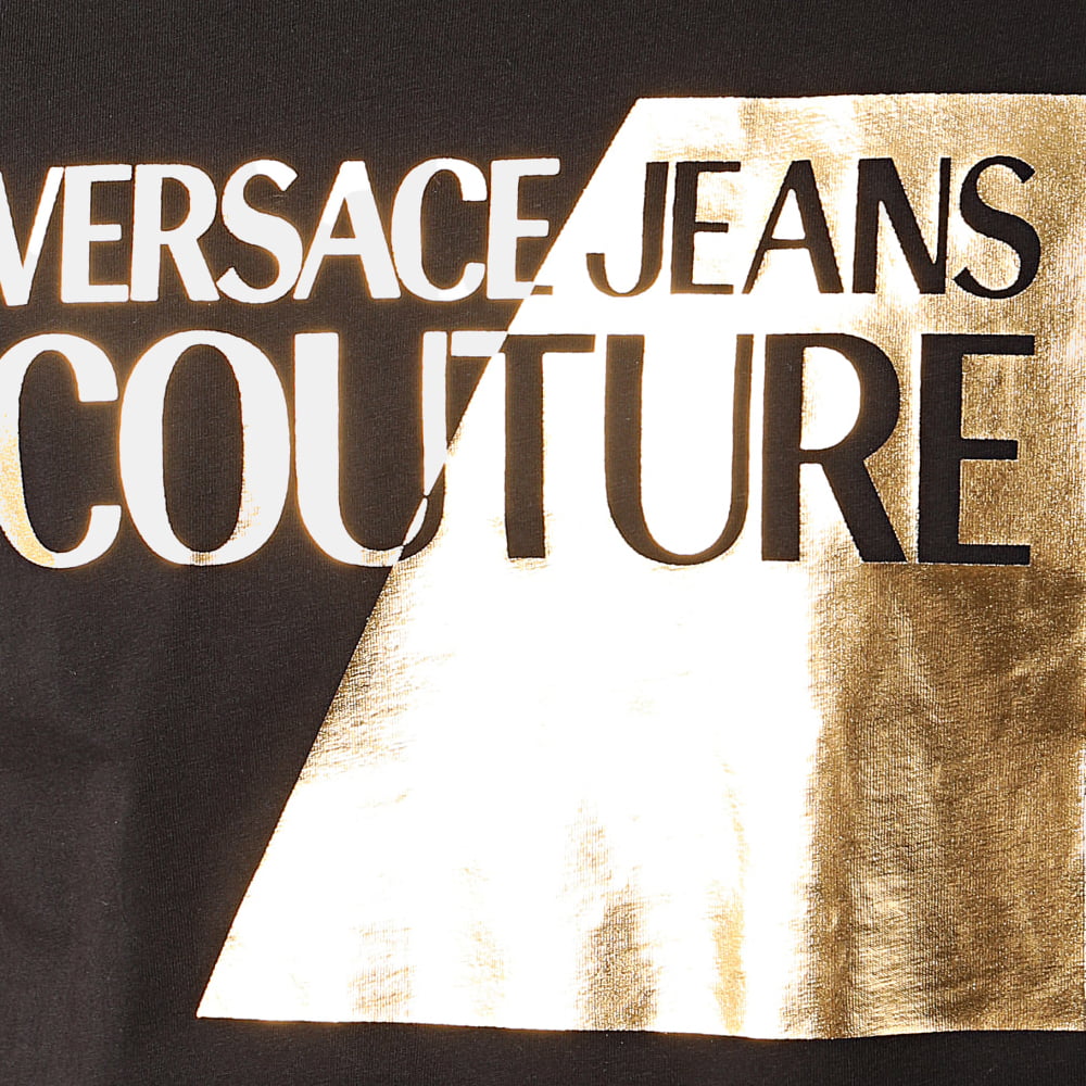 Versace T Shirt B3gvb7tp Blk Gold Preto Ouro Shot7