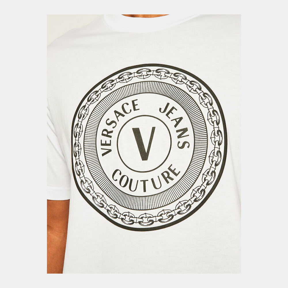 Versace T Shirt B3gwa7t White Blk Branco Preto Shot8