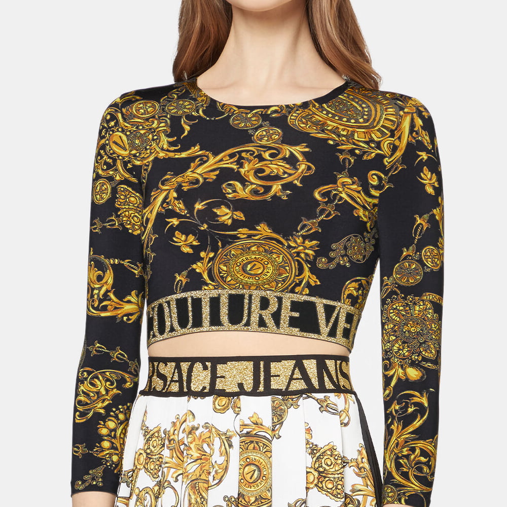 Versace Top 71hah218 Js008 Blk Bronze Preto Bronze Shot3