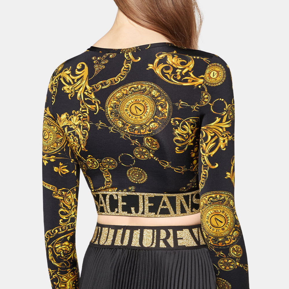 Versace Top 71hah218 Js008 Blk Bronze Preto Bronze Shot5