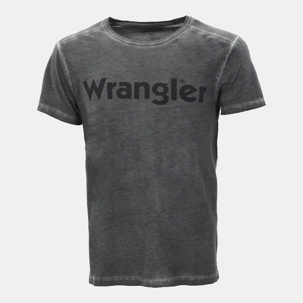 Wrangler T Shirt W7a64fq2d Dk.grey Cinza Escuro Shot2